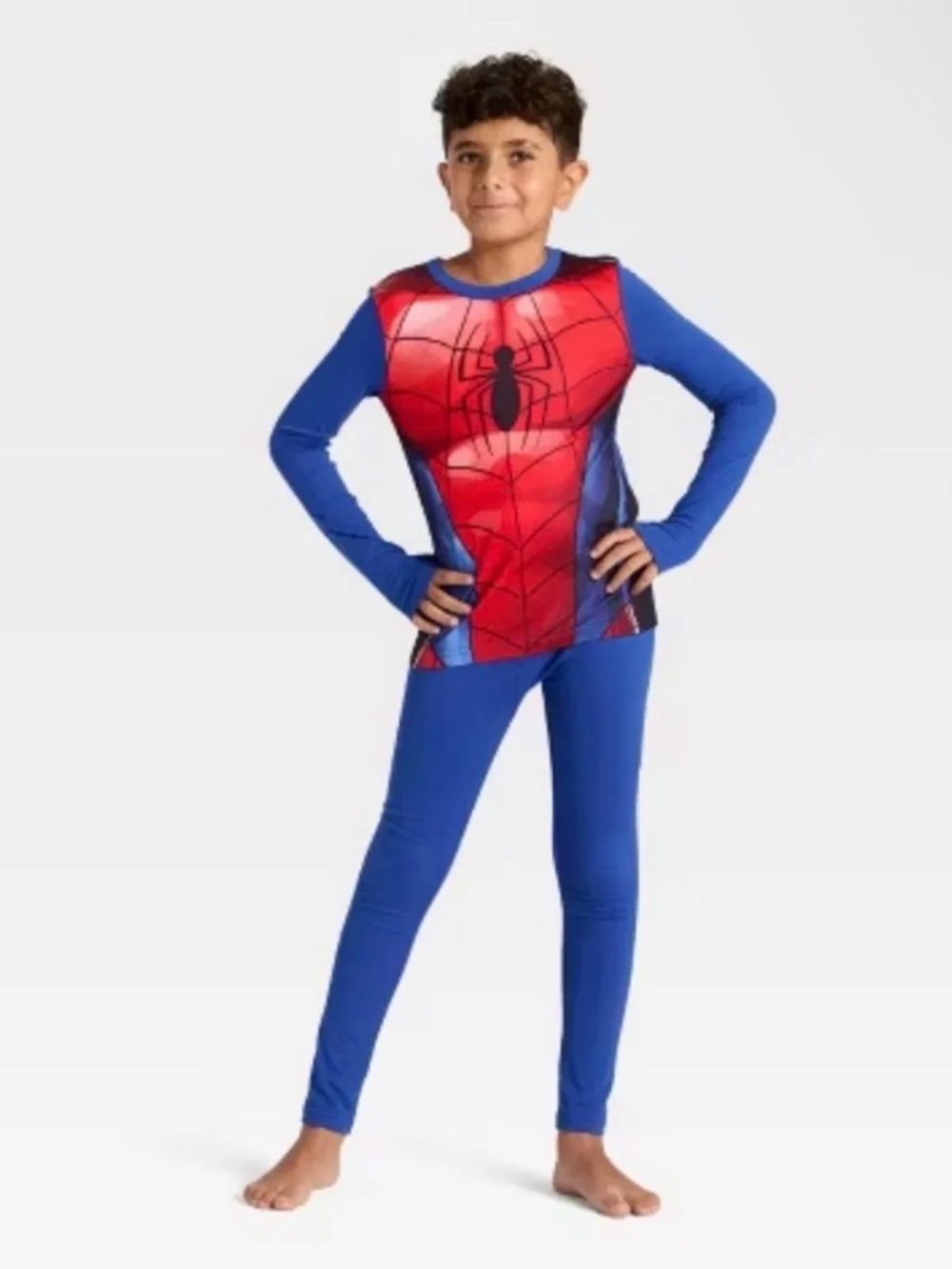 Blue and Red Spider-Themed Kids thermal set